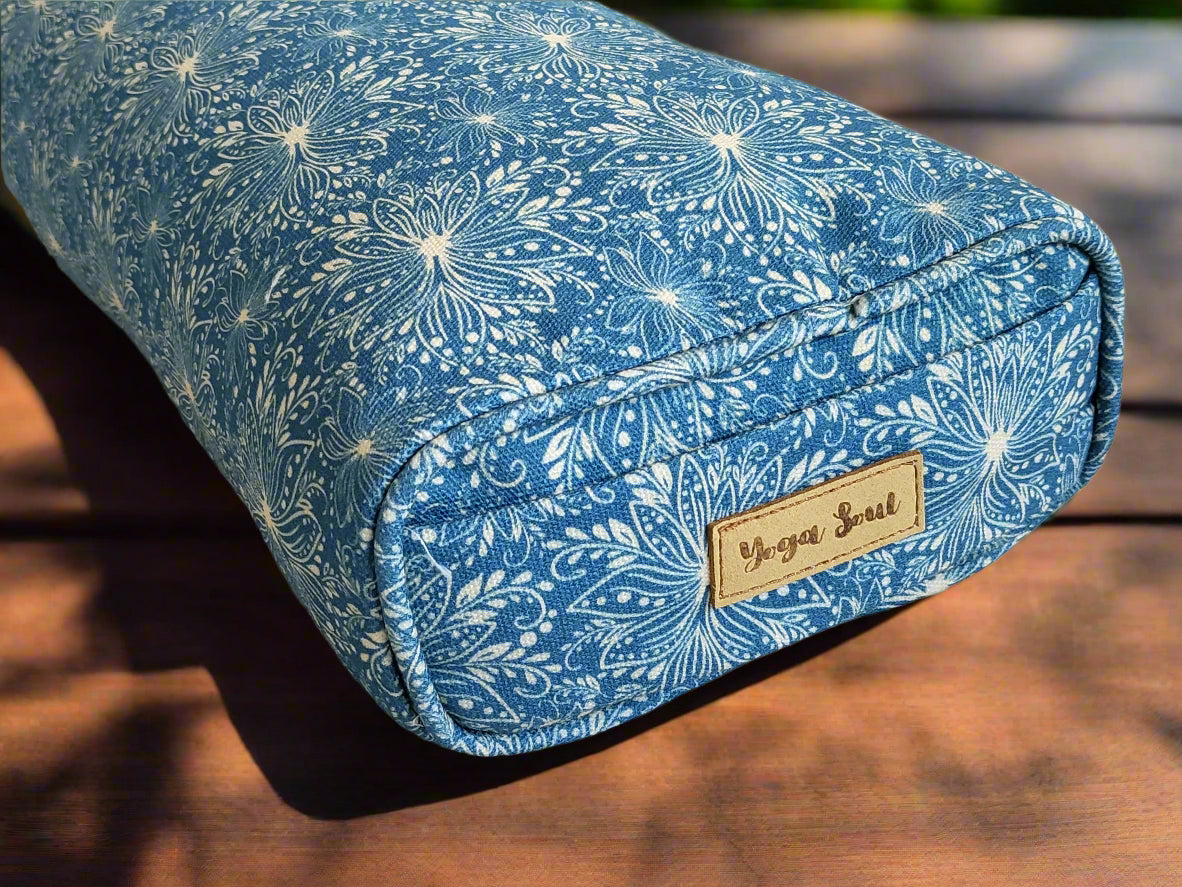 Pranayama Yoga Bolster | Lotus | Indigo Blue