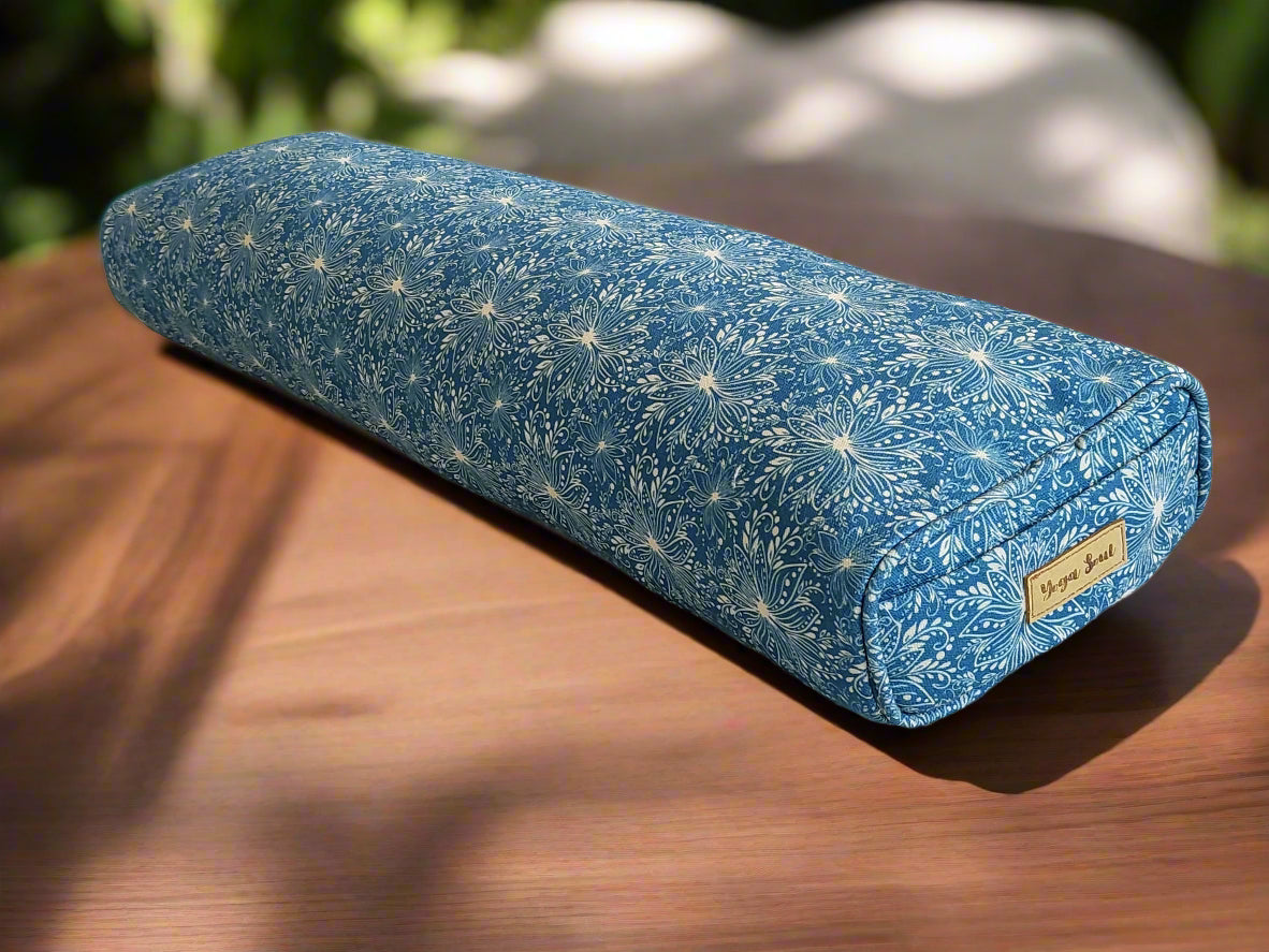 Pranayama Yoga Bolster | Lotus | Indigo Blue