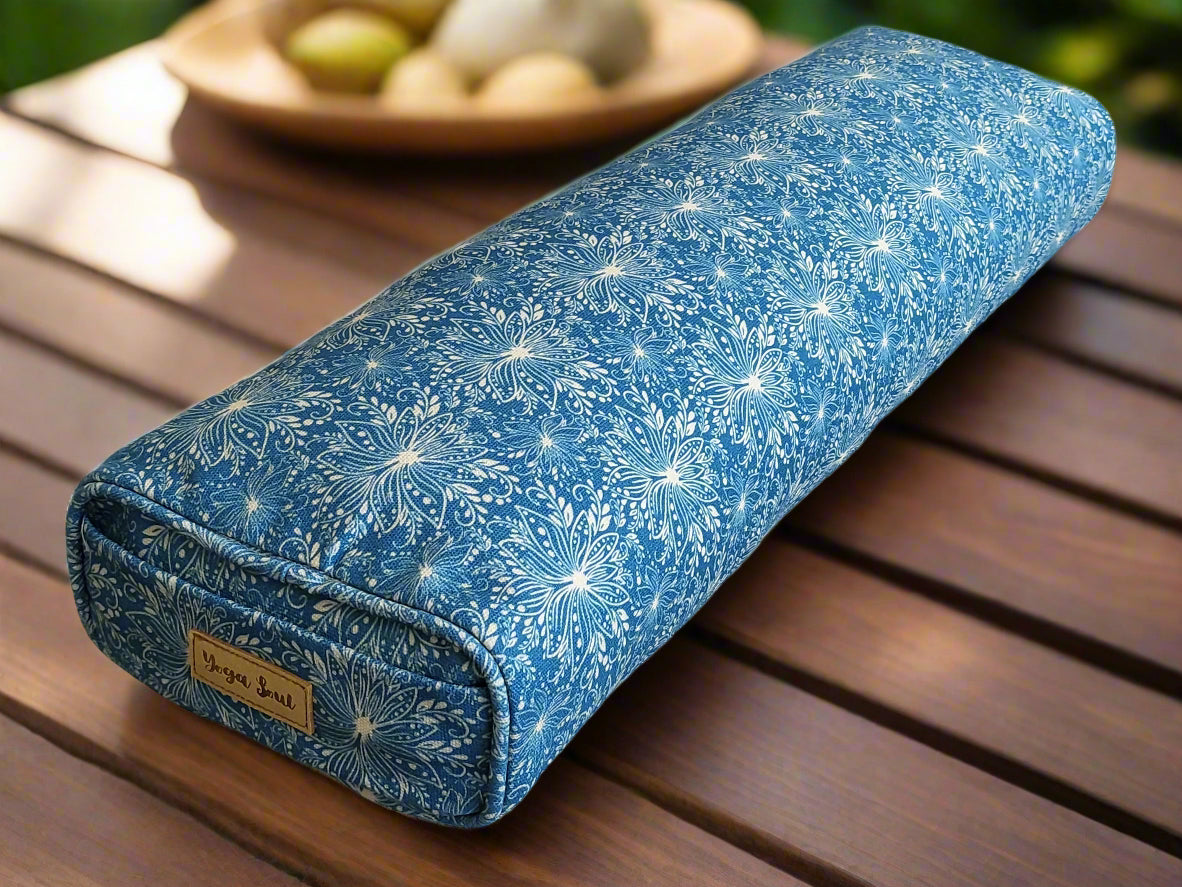 Pranayama Yoga Bolster | Lotus | Indigo Blue