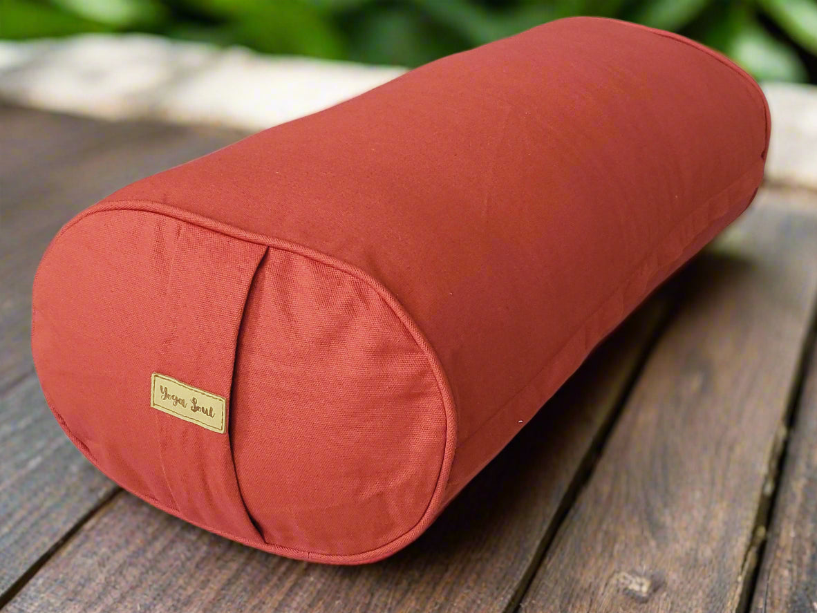 Oval Yoga Bolster | Pure | Rust - Yoga Soul