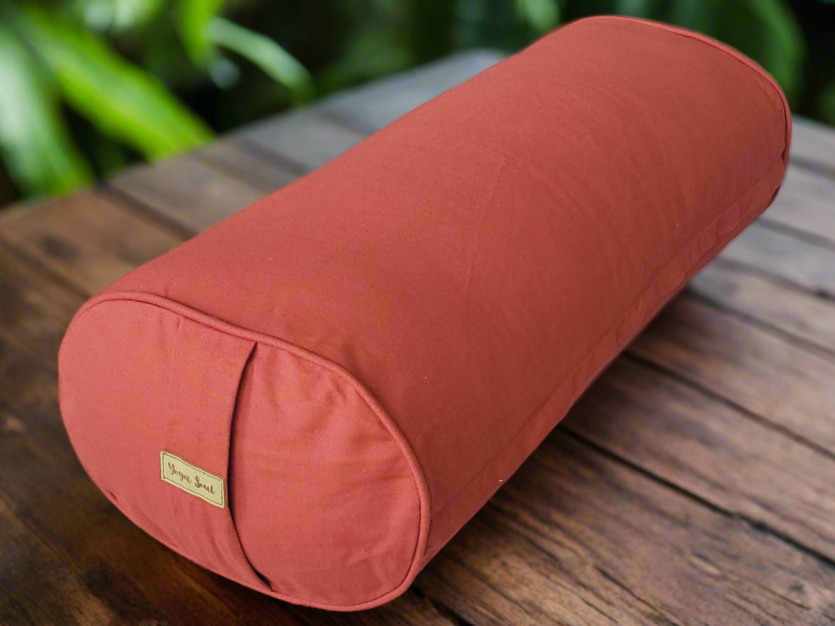 Oval Yoga Bolster | Pure | Rust - Yoga Soul