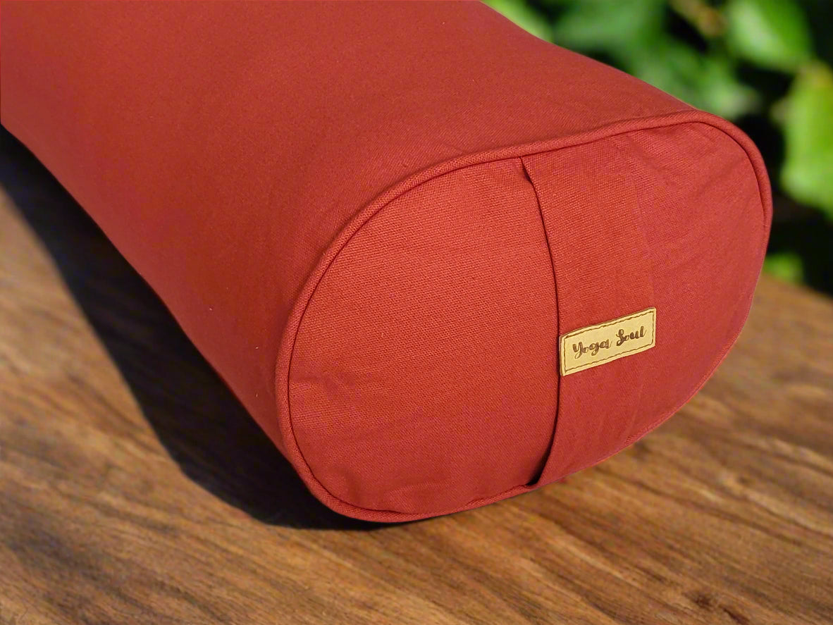 Oval Yoga Bolster | Pure | Rust - Yoga Soul