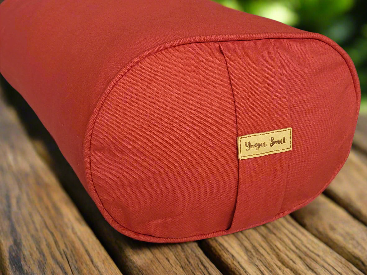 Oval Yoga Bolster | Pure | Rust - Yoga Soul