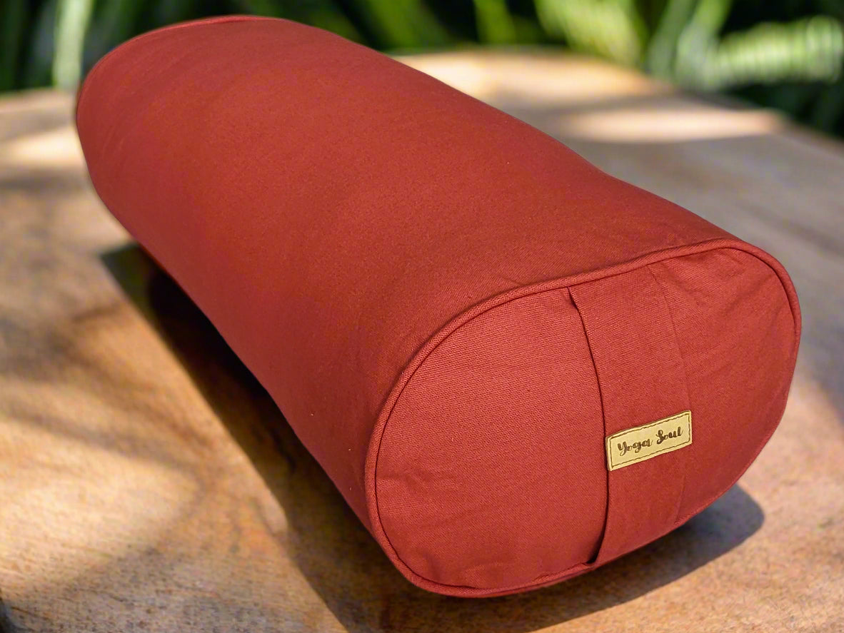 Oval Yoga Bolster | Pure | Rust - Yoga Soul