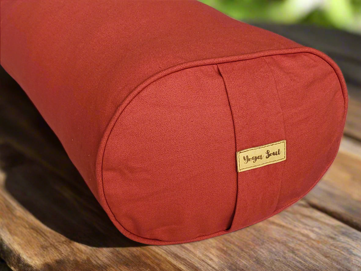 Oval Yoga Bolster | Pure | Rust - Yoga Soul