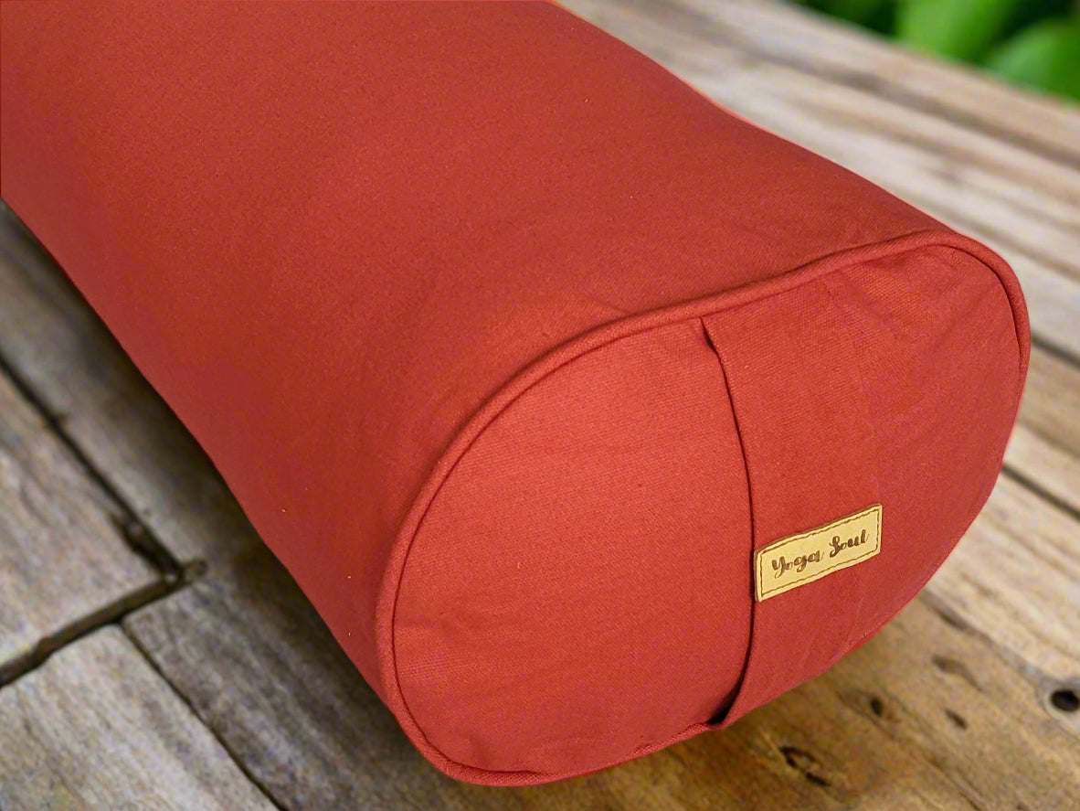 Oval Yoga Bolster | Pure | Rust - Yoga Soul