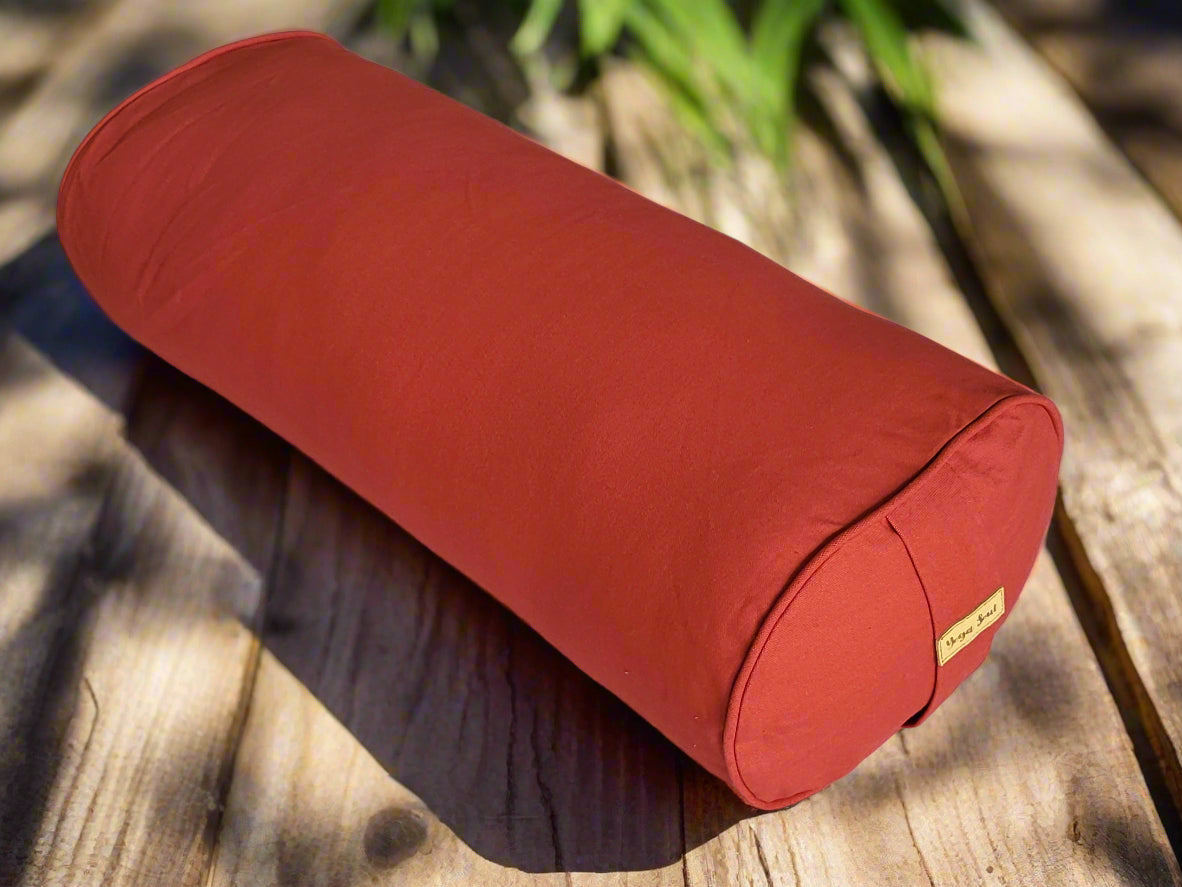 Oval Yoga Bolster | Pure | Rust - Yoga Soul