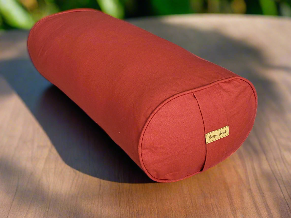 Oval Yoga Bolster | Pure | Rust - Yoga Soul