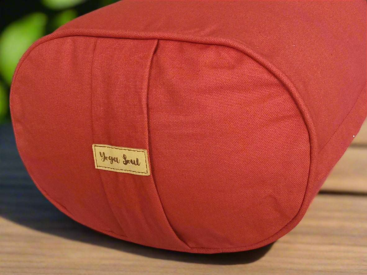 Oval Yoga Bolster | Pure | Rust - Yoga Soul