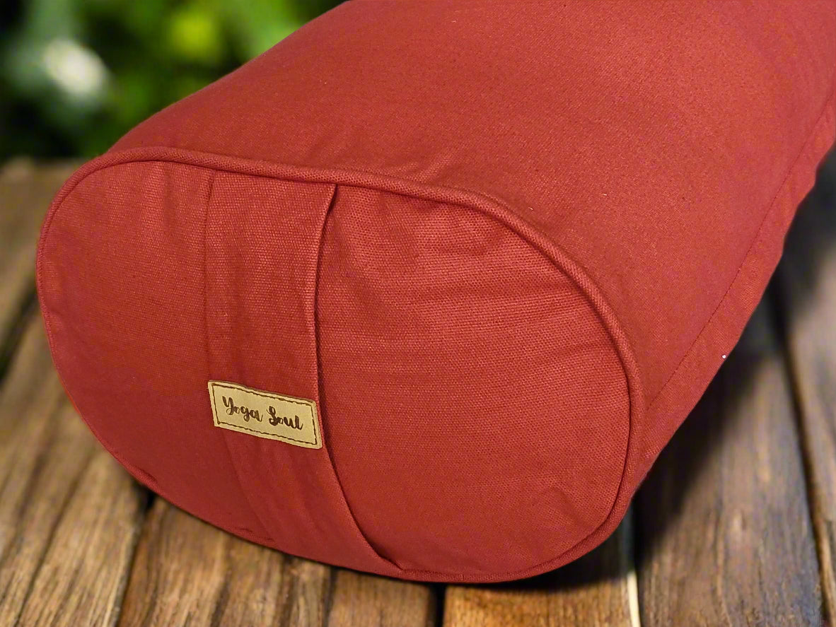 Oval Yoga Bolster | Pure | Rust - Yoga Soul