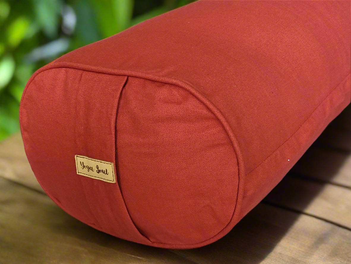 Oval Yoga Bolster | Pure | Rust - Yoga Soul