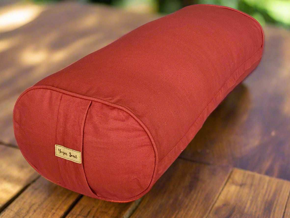 Oval Yoga Bolster | Pure | Rust - Yoga Soul