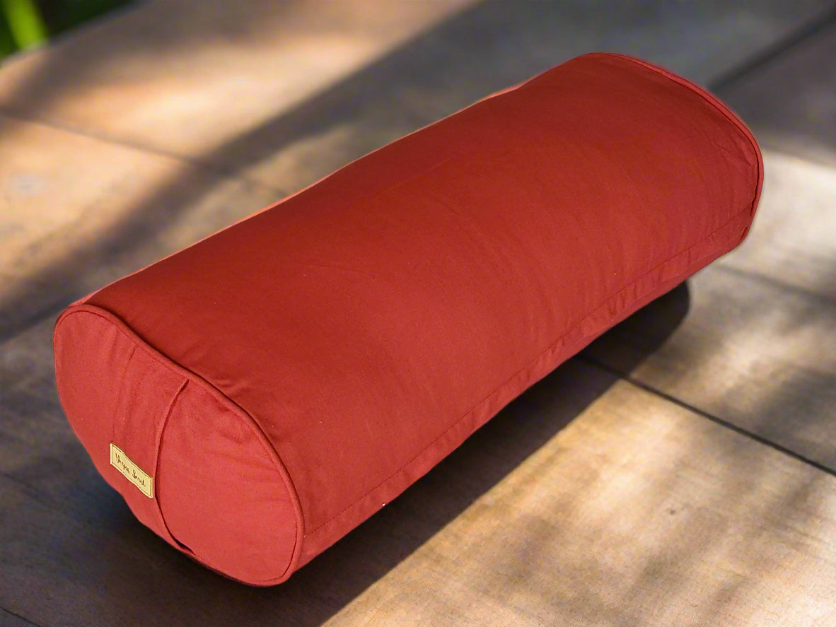 Oval Yoga Bolster | Pure | Rust - Yoga Soul