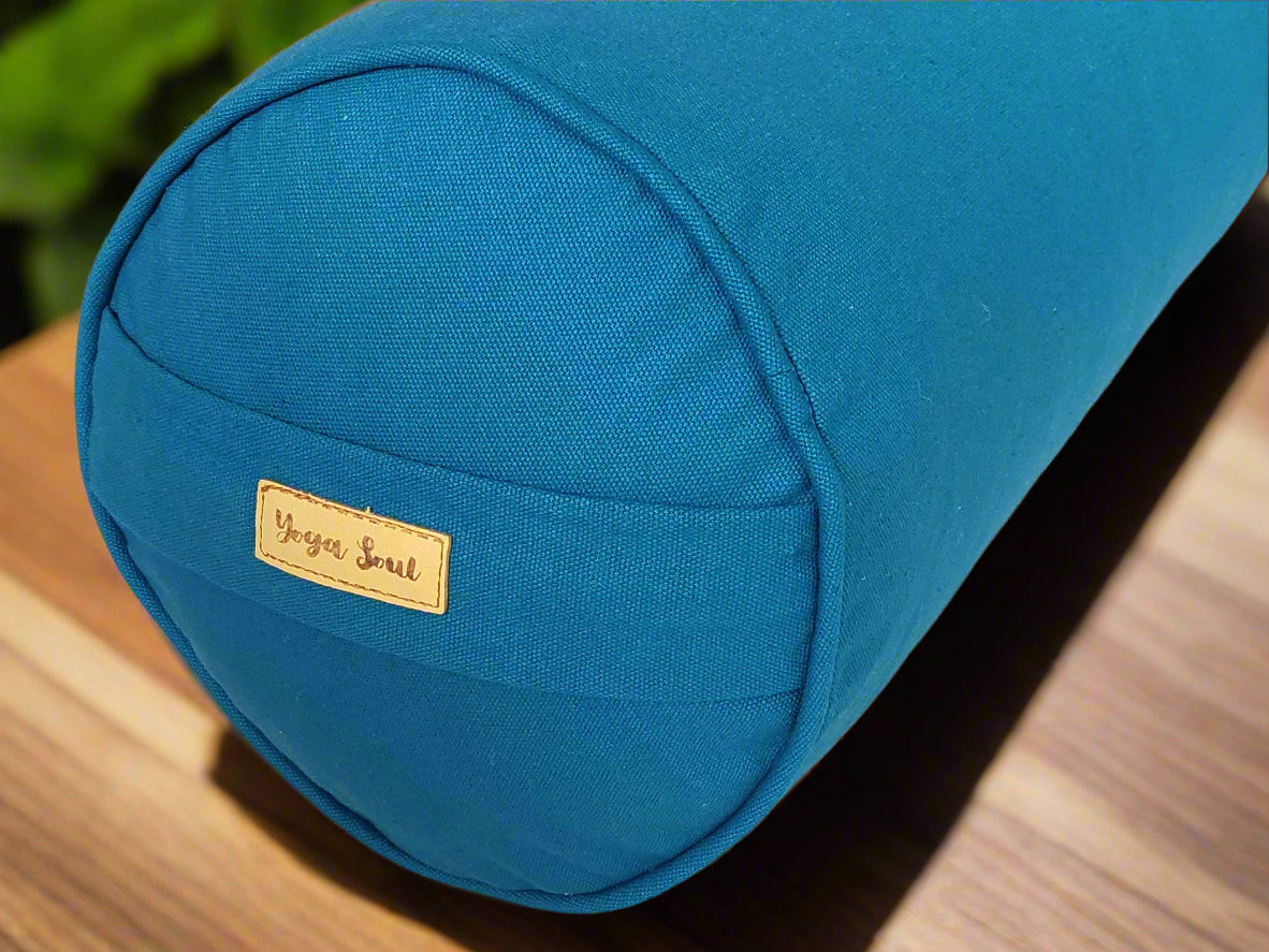 Round Yoga Bolster | Pure | Teal - Yoga Soul