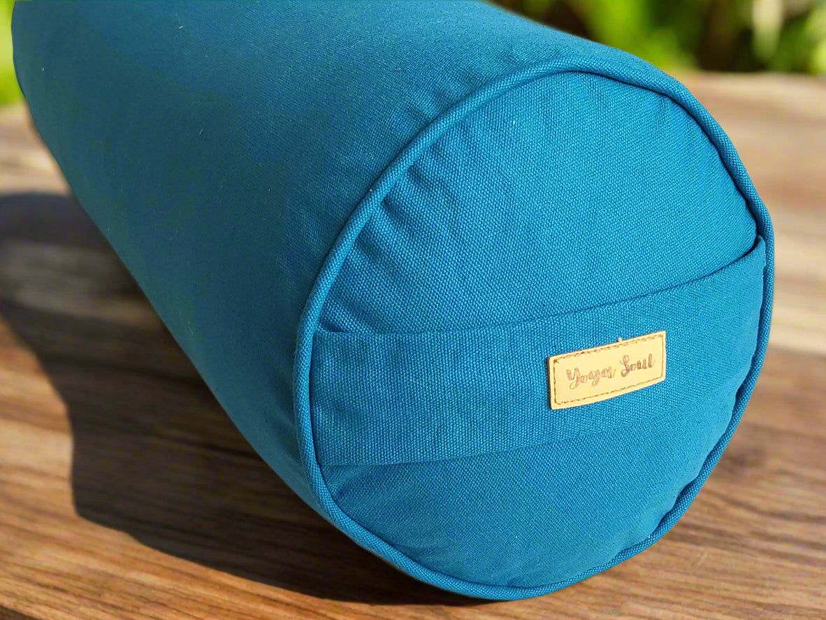 Round Yoga Bolster | Pure | Teal - Yoga Soul