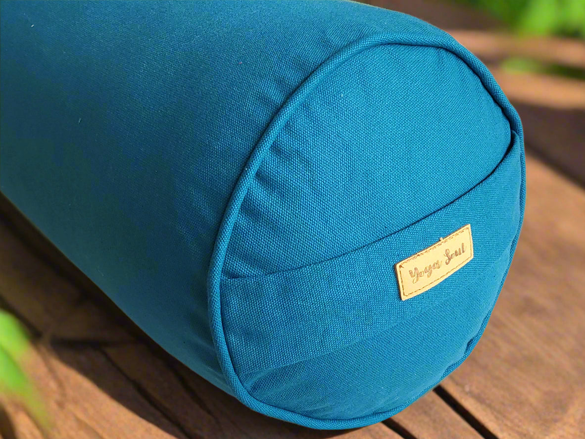 Round Yoga Bolster | Pure | Teal - Yoga Soul