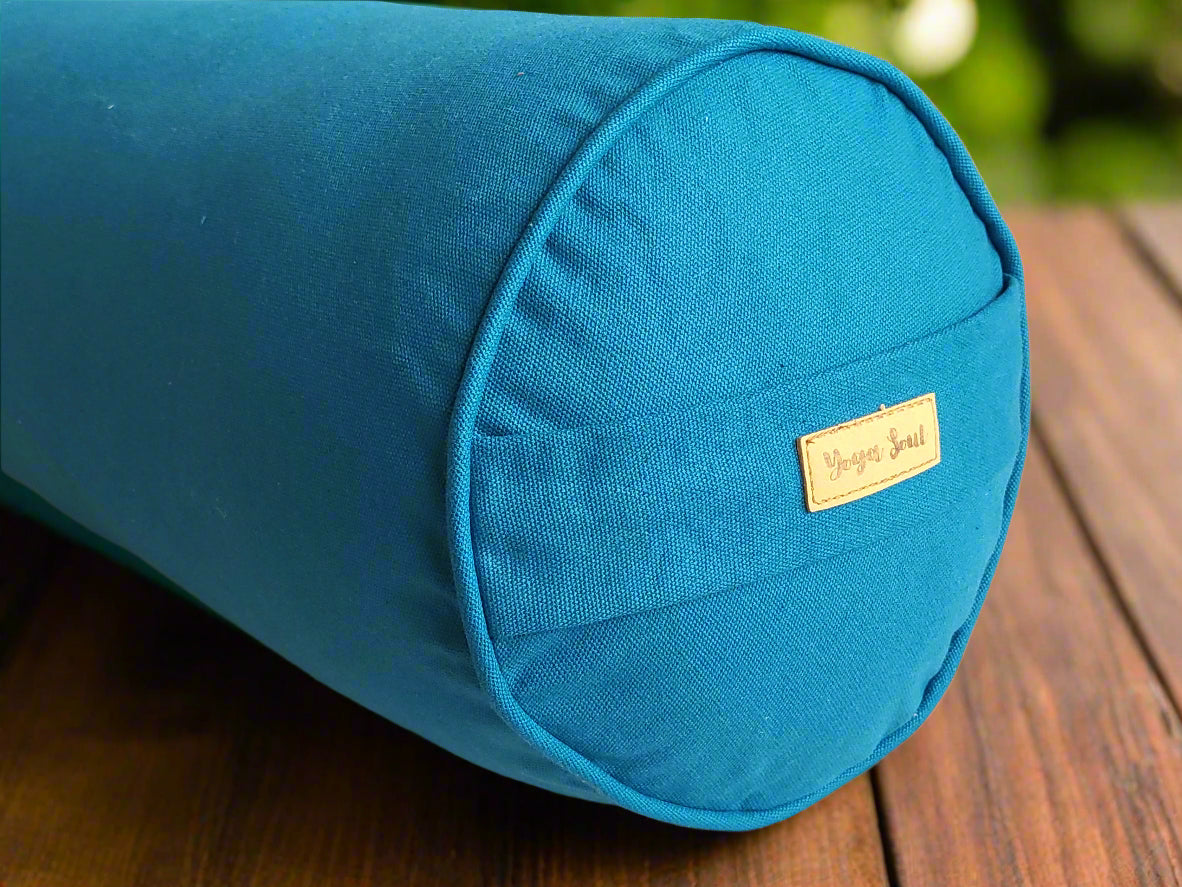 Round Yoga Bolster | Pure | Teal - Yoga Soul