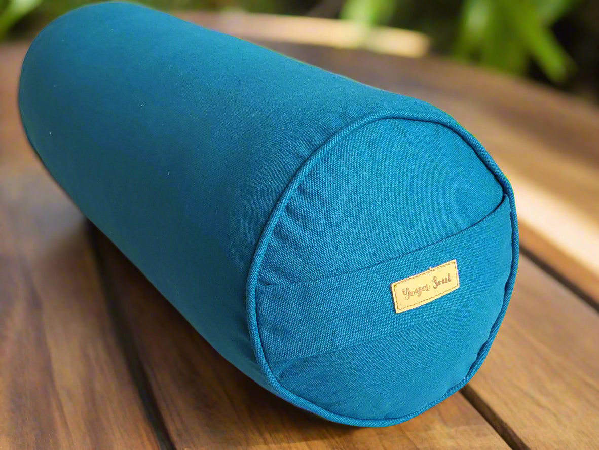 Round Yoga Bolster | Pure | Teal - Yoga Soul