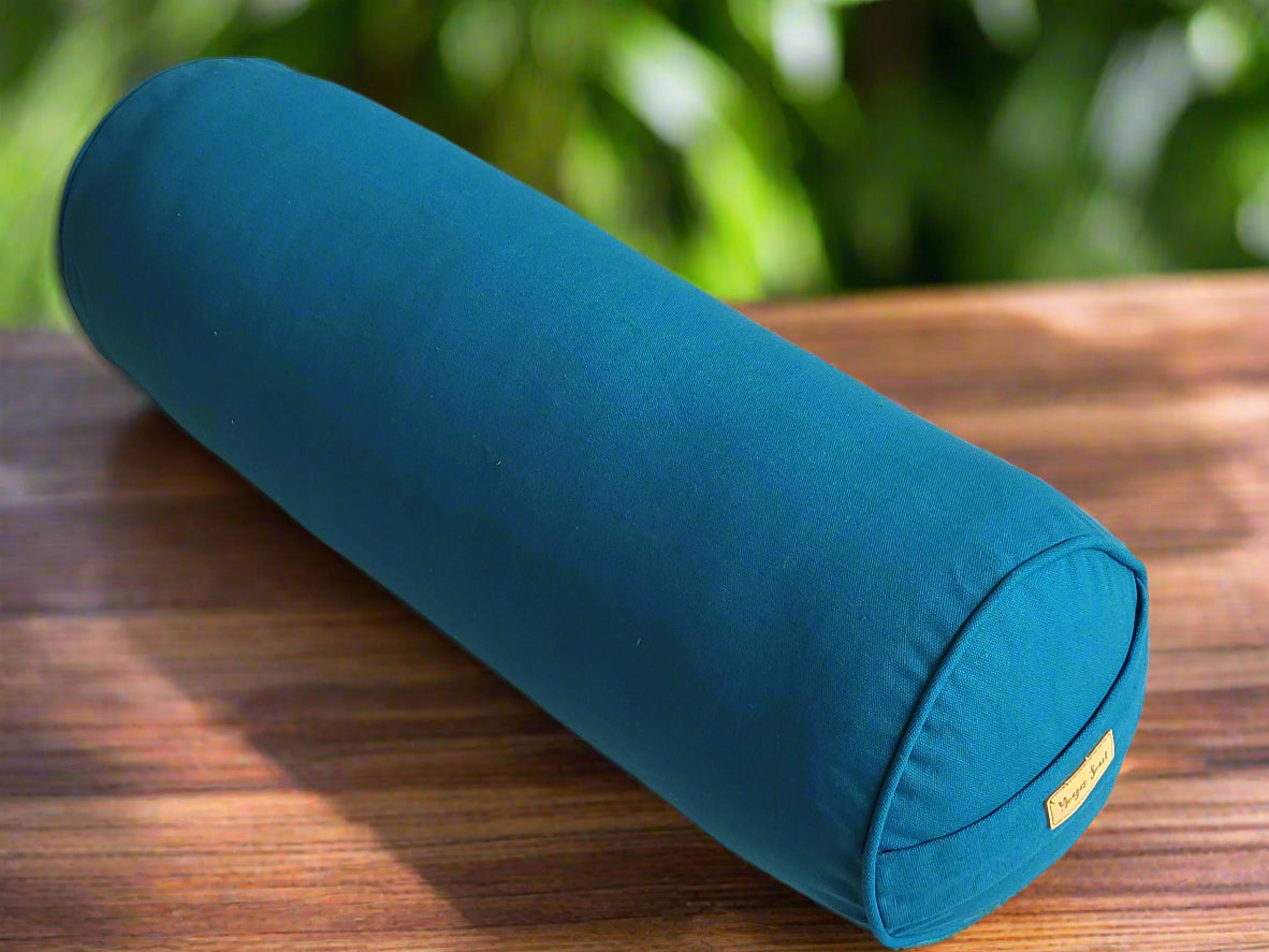 Round Yoga Bolster | Pure | Teal - Yoga Soul