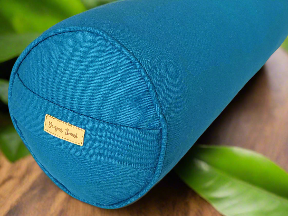 Round Yoga Bolster | Pure | Teal - Yoga Soul