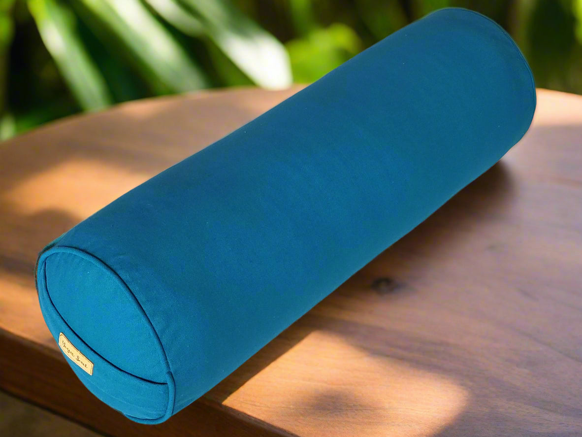 Round Yoga Bolster | Pure | Teal - Yoga Soul