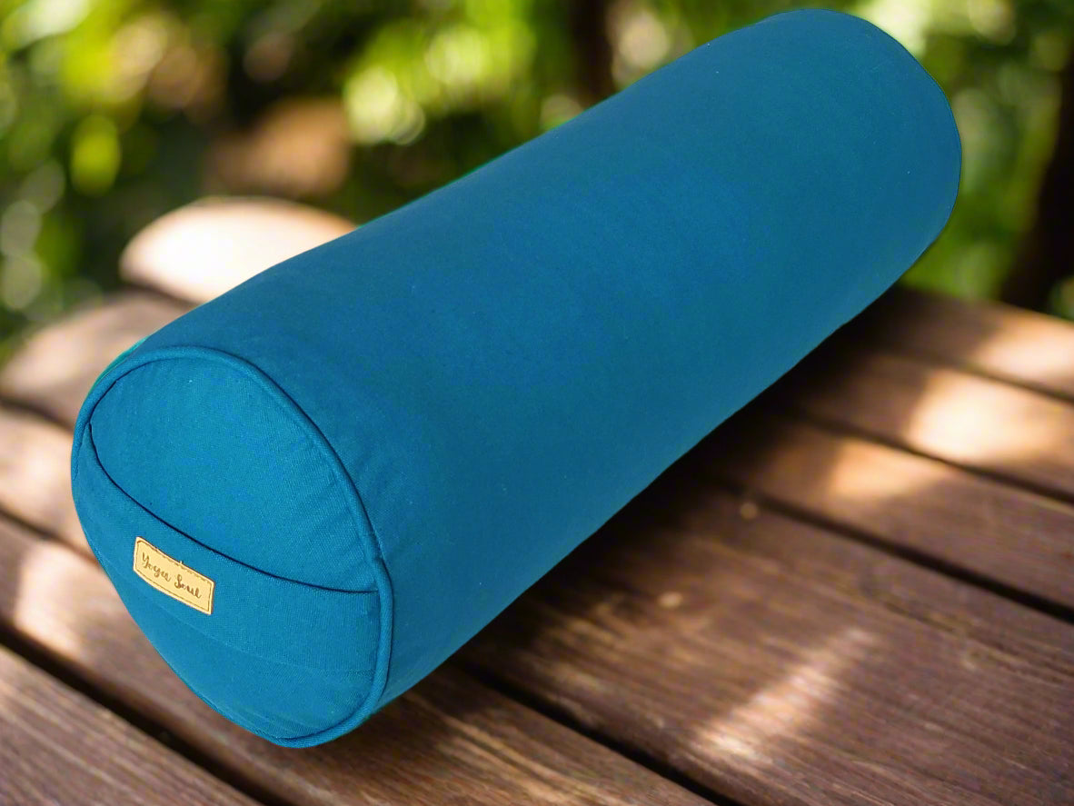 Round Yoga Bolster | Pure | Teal - Yoga Soul