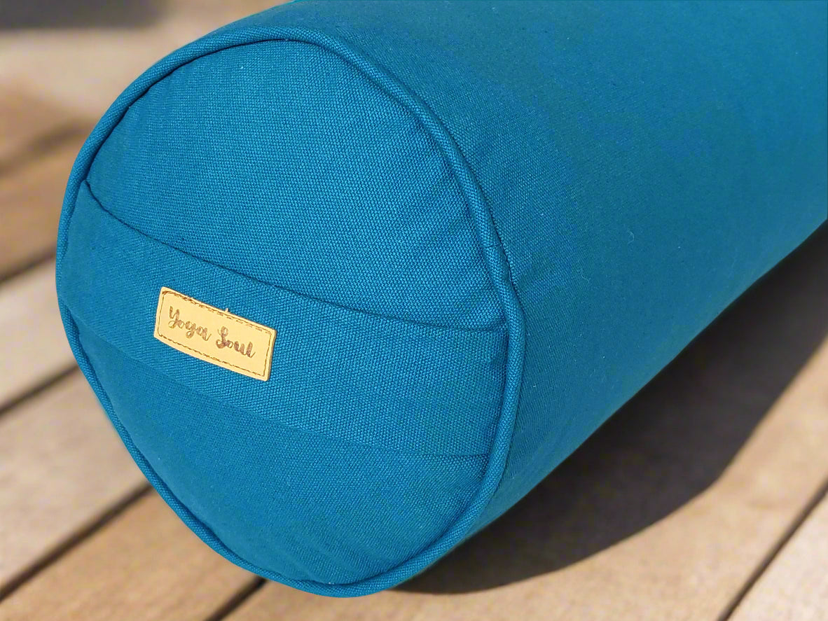 Round Yoga Bolster | Pure | Teal - Yoga Soul