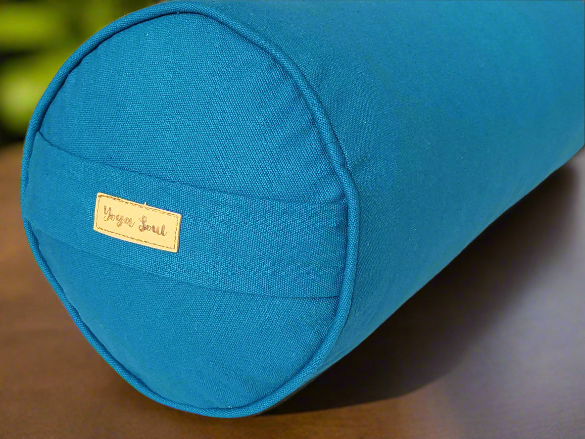 Round Yoga Bolster | Pure | Teal - Yoga Soul