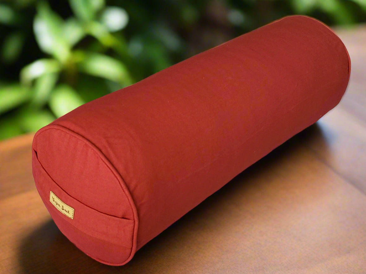 Round Yoga Bolster | Pure | Rust - Yoga Soul