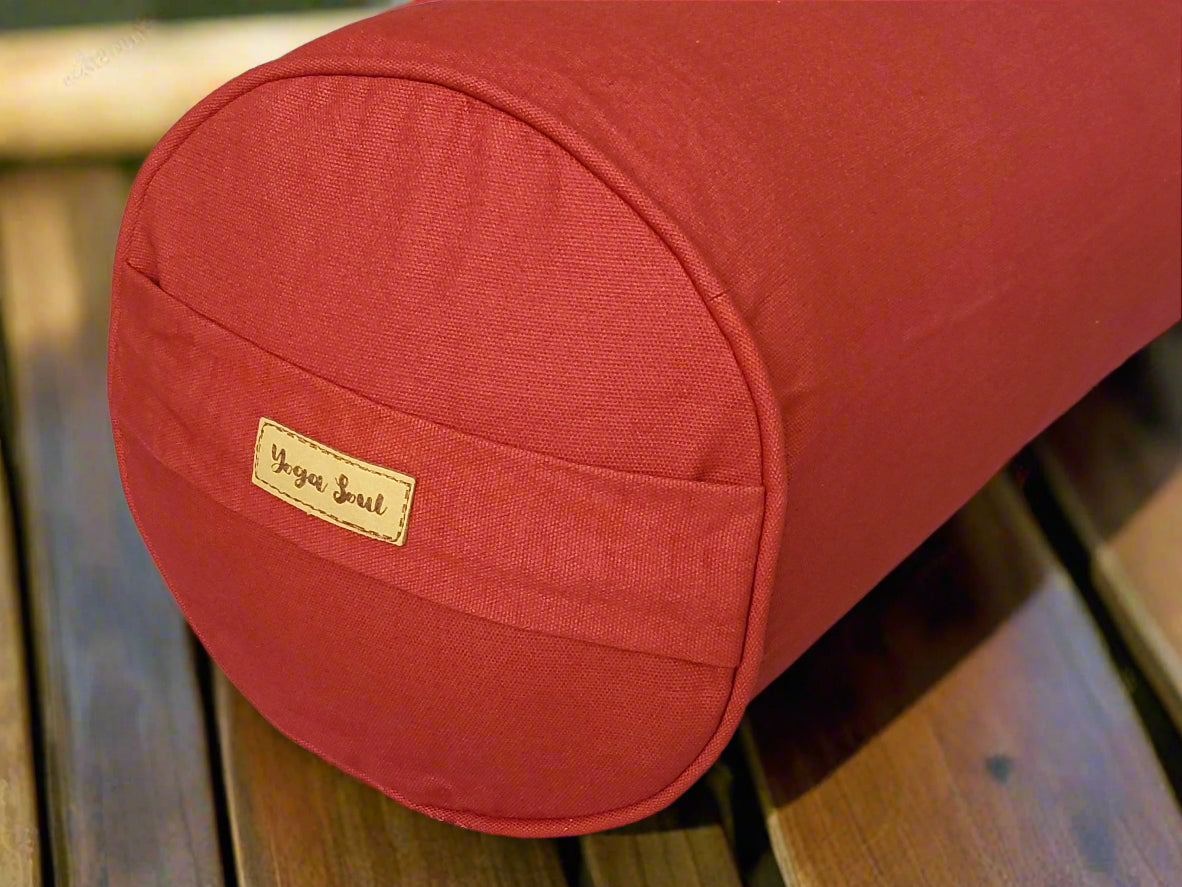 Round Yoga Bolster | Pure | Rust - Yoga Soul