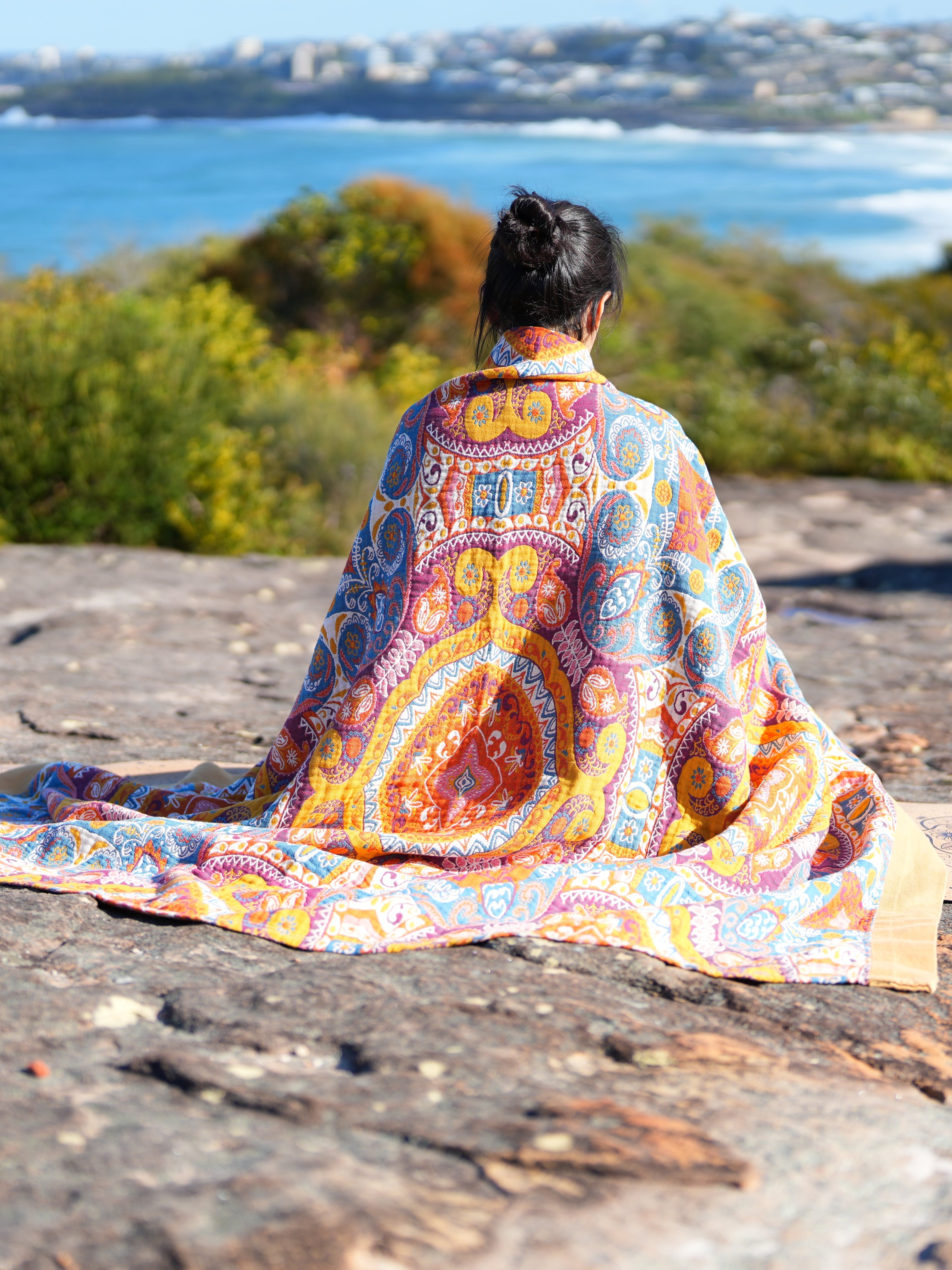 Yoga Blanket | Meditation Blanket | Paisley - Yoga Soul