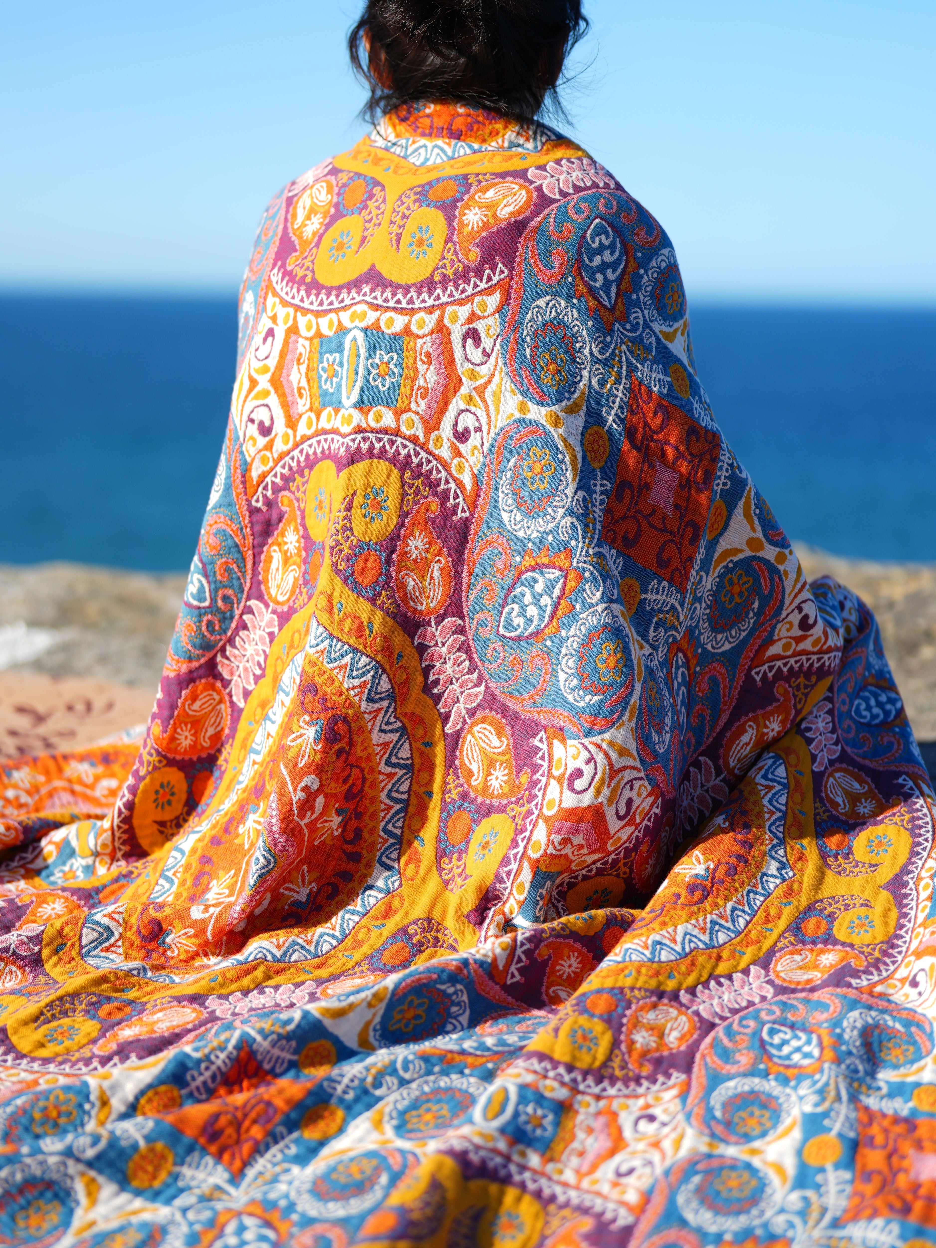 Yoga Blanket | Meditation Blanket | Paisley - Yoga Soul