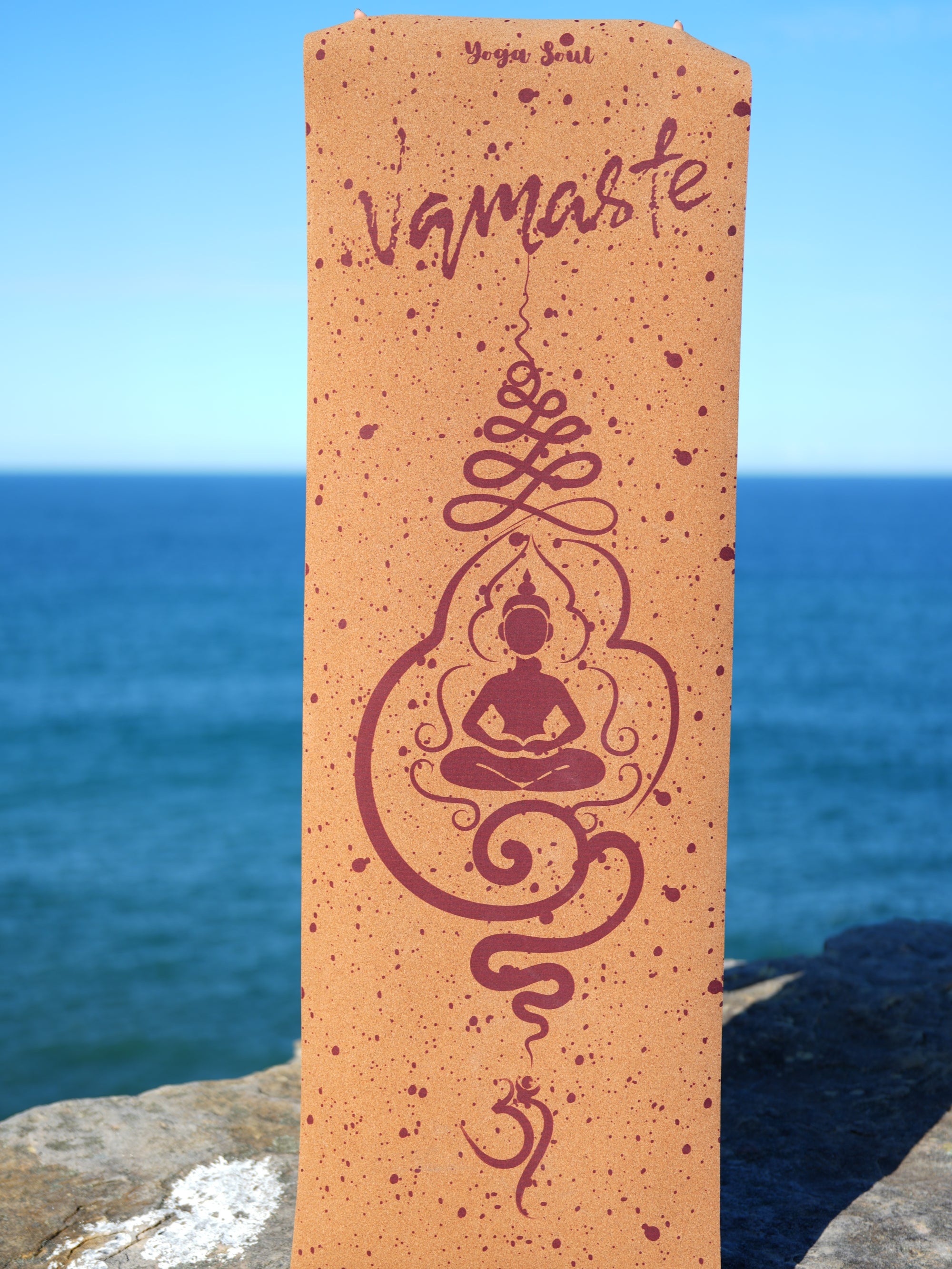 Cork Yoga Mat | Namaste - Yoga Soul