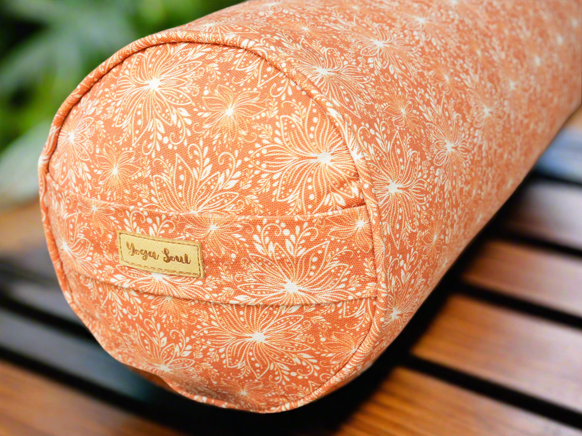 Round Yoga Bolster | Lotus | Earth - Yoga Soul