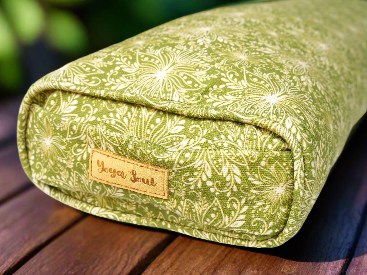 Pranayama Yoga Bolster | Lotus | Olive Green