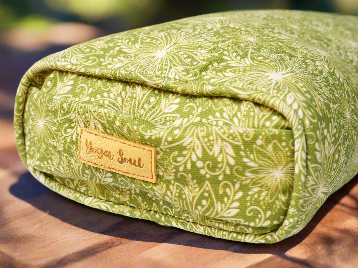 Pranayama Yoga Bolster | Lotus | Olive Green