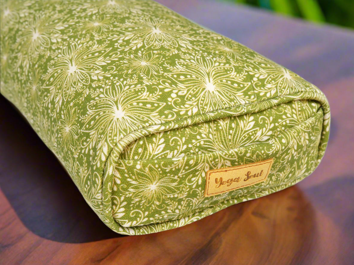 Pranayama Yoga Bolster | Lotus | Olive Green