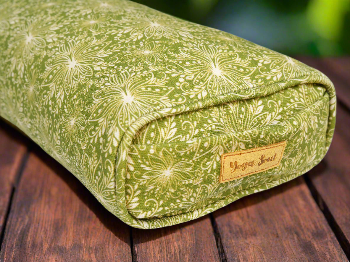 Pranayama Yoga Bolster | Lotus | Olive Green