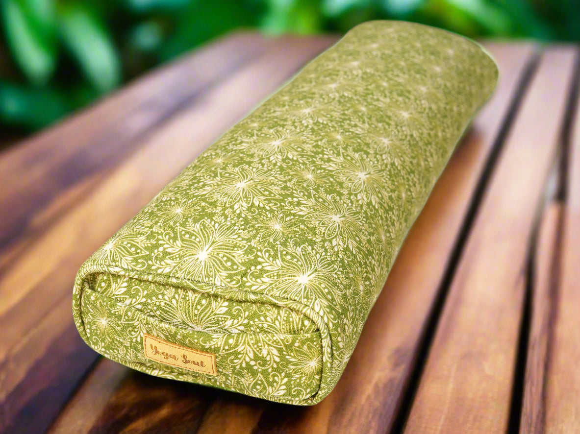 Pranayama Yoga Bolster | Lotus | Olive Green