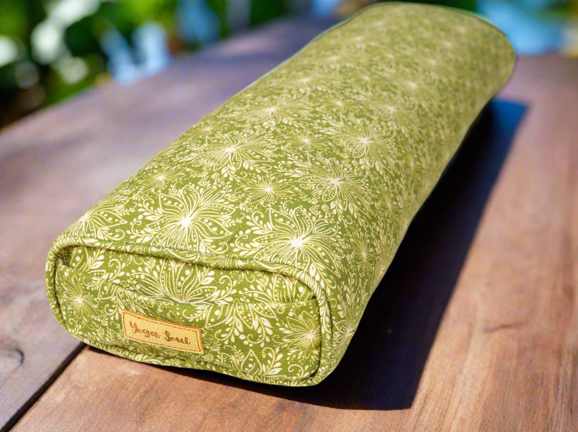 Pranayama Yoga Bolster | Lotus | Olive Green